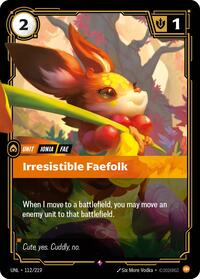 Irresistible Faefolk — Riftbound Rare card