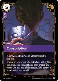 Conscription — Riftbound Rare card