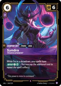 Syndra - Transcendent — Riftbound Rare card