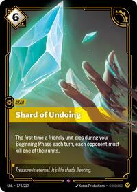 Shard of Undoing — Riftbound Rare card