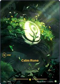 Calm Rune (R02a) — Riftbound Showcase card