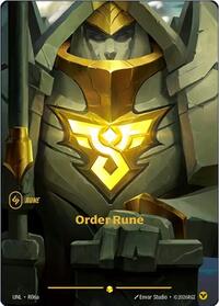 Order Rune (R06a) — Riftbound Showcase card
