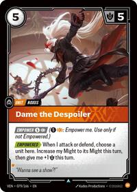 Dame the Despoiler — Riftbound Uncommon card