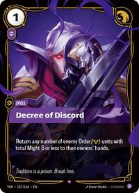 Decree of Discord — Riftbound Rare card