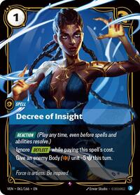 Decree of Insight — Riftbound Rare card