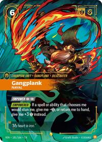 Gangplank - Naval (Overnumbered) — Riftbound Showcase card