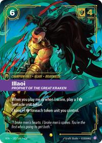 Illaoi - Prophet of the Great Kraken (Overnumbered) — Riftbound Showcase card