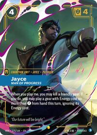 Jayce - Man of Progress (Overnumbered) — Riftbound Showcase card