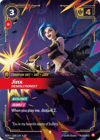 Jinx - Demolitionist (Overnumbered) — Riftbound Showcase card