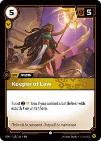 Keeper of Law — Riftbound Common card
