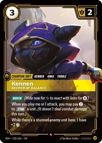 Kennen - Keeper of Balance — Riftbound Rare card