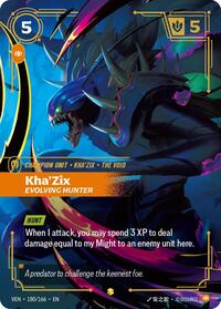 Kha'Zix - Evolving Hunter (Overnumbered) — Riftbound Showcase card