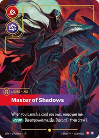 Zed - Master of Shadows (Overnumbered) — Riftbound Showcase card