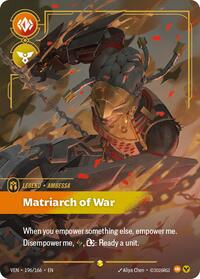 Ambessa - Matriarch of War (Overnumbered) — Riftbound Showcase card