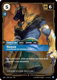 Nasus - Guardian of Knowledge — Riftbound Rare card