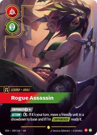 Akali - Rogue Assassin (Overnumbered) — Riftbound Showcase card