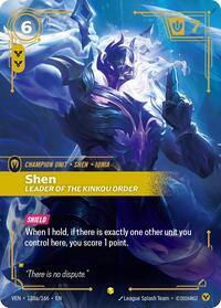 Shen - Leader of the Kinkou Order (Alternate Art) — Riftbound Showcase card