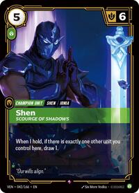 Shen - Scourge of Shadows — Riftbound Rare card