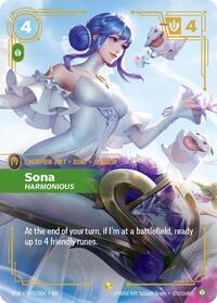 Sona - Harmonious — Riftbound Showcase card