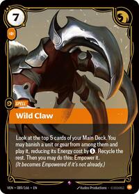 Wild Claw — Riftbound Rare card