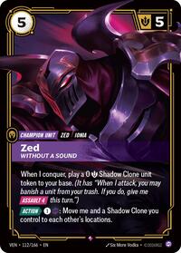 Zed - Without a Sound — Riftbound Rare card