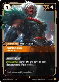 Ambessa - The Wolf (Alternate Art) — Riftbound Showcase card