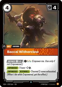 Baccai Witherclaw — Riftbound Uncommon card