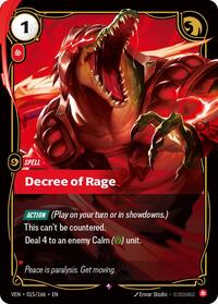 Decree of Rage — Riftbound Rare card