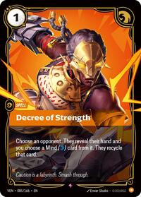 Decree of Strength — Riftbound Rare card