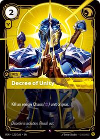 Decree of Unity — Riftbound Rare card