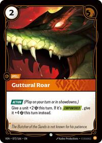 Guttural Roar — Riftbound Common card