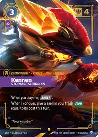 Kennen - Storm of Shuriken (Alternate Art) — Riftbound Showcase card