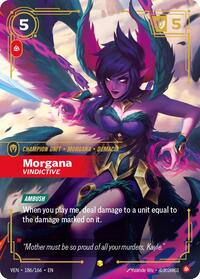 Morgana - Vindictive (Overnumbered) — Riftbound Showcase card
