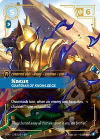 Nasus - Guardian of Knowledge (Overnumbered) — Riftbound Showcase card