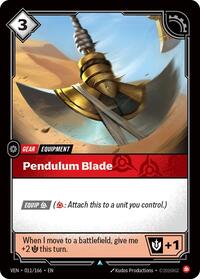 Pendulum Blade — Riftbound Uncommon card