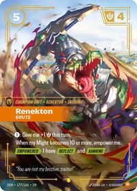 Renekton - Brute (Overnumbered) — Riftbound Showcase card