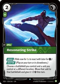 Resonating Strike — Riftbound Uncommon card