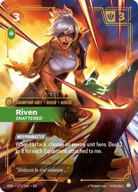 Riven - Shattered (Overnumbered) — Riftbound Showcase card