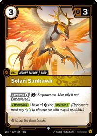 Solari Sunhawk — Riftbound Common card