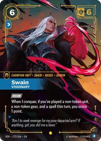 Swain - Visionary (Overnumbered) — Riftbound Showcase card