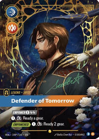 Jayce - Defender of Tomorrow (Signature) — Riftbound Showcase card