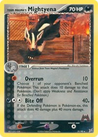 Team Magma's Mightyena 21
