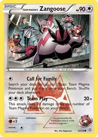 Team Magma's Zangoose 22